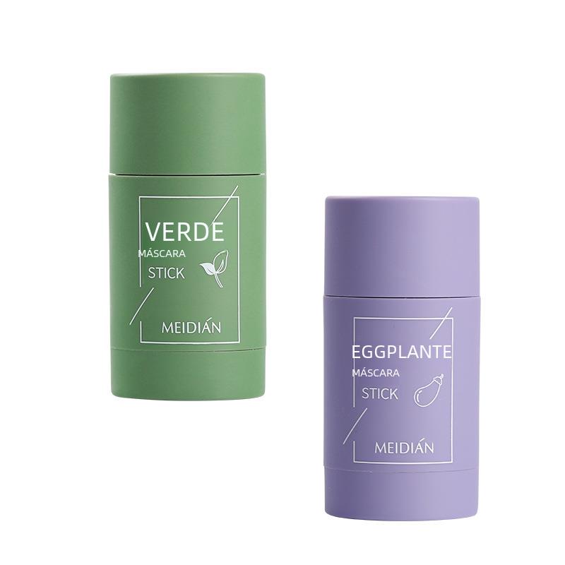 Entrega de suministro encantador té verde limpieza máscara sólida berenjena limpieza profunda TikTok misma máscara sólida