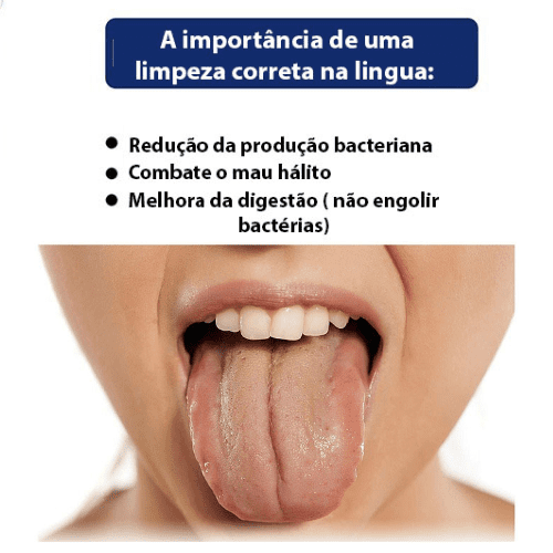 Gel Língua Clean + [BRINDE] Raspador Profissional 2 em 1